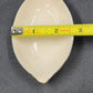 Lenox Olympia Vanity Trinket Dish Cream Oval Platinum Hand Trimmed 4" USA Vtg