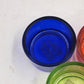 Set of 5 Pottery Barn Colored Glass Tealight Candle Holders in Original Box