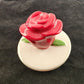 Rae Dunn Disney Princess Red Mug with TRUE LOVE Inscribed White Lid w Red Rose
