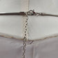 Silver Tone Reversible Teardrop Carnelian Black Pendant Snake Chain Damask Edge