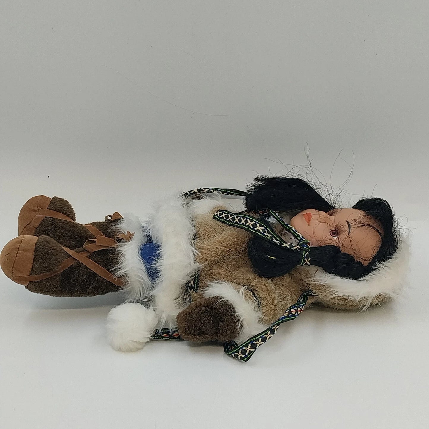 Alaskan Arctic Circle Girl Doll Faux Fur Native Style Outfit 14"
