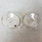 Crystal Elegant Glass Sugar Bowl & Creamer Gold Gilt Scroll Handle Vintage