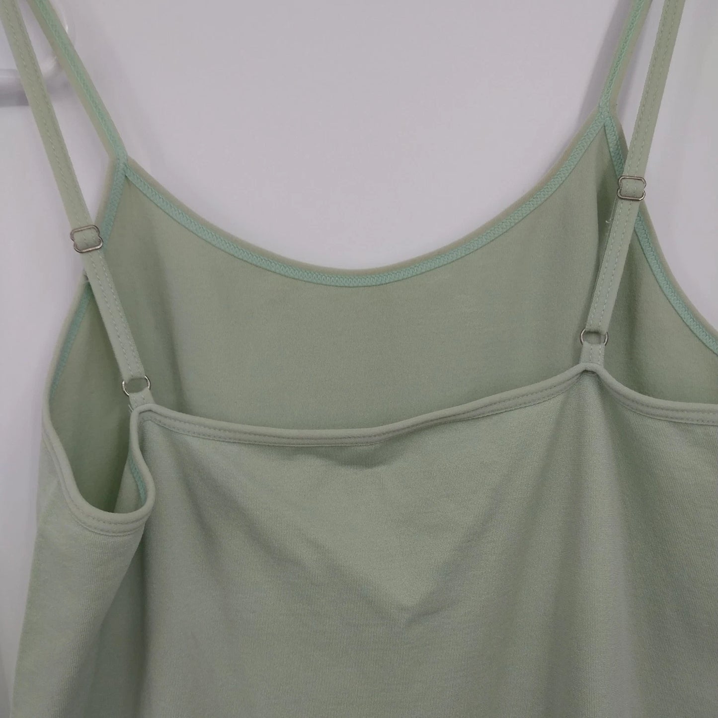 Poof Camisole Tank Top Lot 2 Spaghetti Strap Size L /XL White Sage Green China