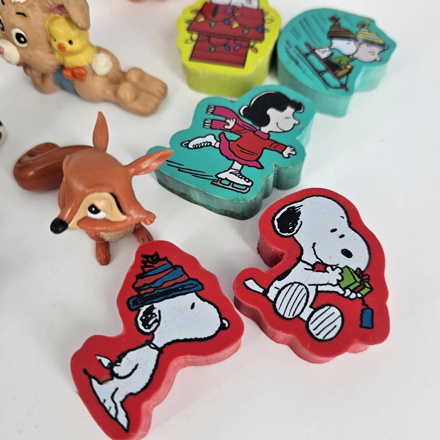 Mini Toy Lot 25 Pc Disney Peanuts Smurfs McDonalds Tomy Micropets Pony Vintage