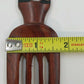 South African Hand Carved Wood Giraffe Salad Serving Fork Spoon Set Brown 13"