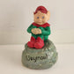 Manor Ware Pixie Fairy Weymouth Figure on a Rock Vintage 1950 England Souvenir