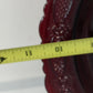 Avon Cape Cod Ruby Red Glass Bowl Pie Plate Roman Rosette Pattern Collectible
