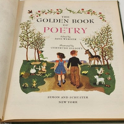 The Golden Book of Poetry A Big Golden Book Gertrude Elliott 85 Favorites 1949
