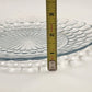 3 Aqua Blue Bubble Anchor Hocking Dinner Plate Depression Crystal Glass 9.5"