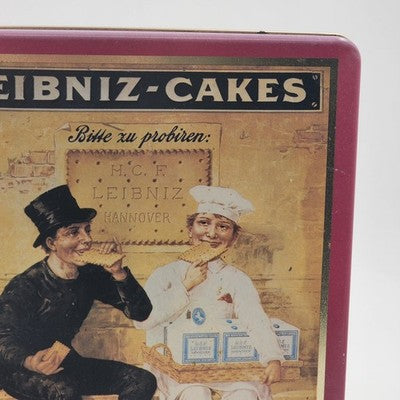 Leibniz-Cakes Tin Empty Sign Chimney Sweep & Baker “Bitte zu probieren” Germany