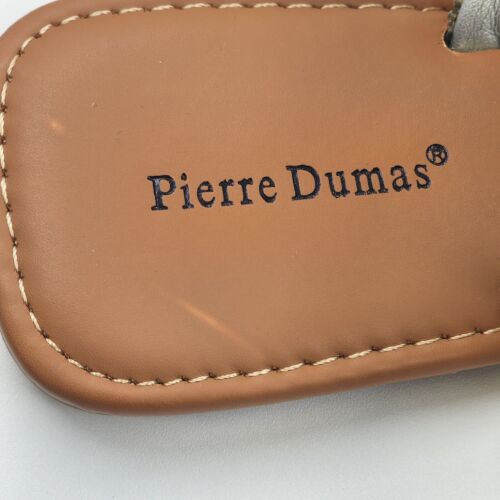 Pierre Dumas Womens Sz 10 Chester-8 Bling Silver Flat Sandals Man Made Materials