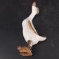 Tii Collections Santa Hat Duck Figurine Carved Wood White 7" Christmas Decor