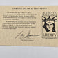 Statue of Liberty Silver Medal & First Day Stamp Set 1986 US Mint COA Centennial