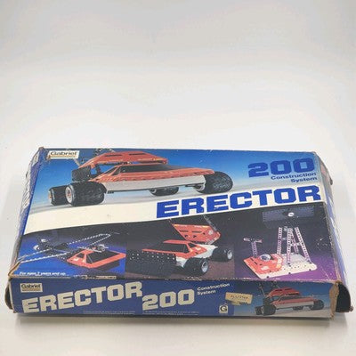 Gabriel Erector 200 Set 32200 Incomplete w/ Box Vintage 1981 System