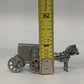 Pewter Horse Drawn Amish Buggy Carriage Miniature Figurine Vintage 2.5"