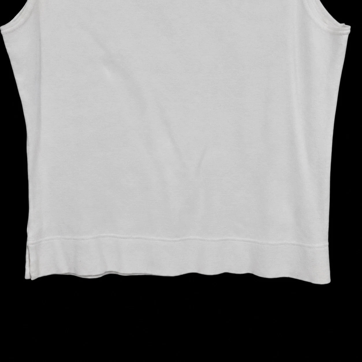 SML Sport White Sleeveless Tank Top Women's Medium Cotton Stretch Made Guatemala