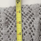 Grey Lace Knit Scarf 35.5" Triangle Shawl Soft Acrylic Open Weave Boho Wrap Vtg