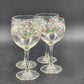 Corelle Callaway Holiday Ribbon Goblets Set of 4 10oz Glassware 6.75" Tall