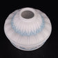 Art Deco Frosted Milk Glass Wall Sconce Shade Blue Floral Globe 2.25 Fitter
