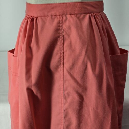 Austin Hill Coral Skirt Prairie Style Button Front Size 8 with Patch Pockets