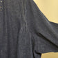 Suzanne Somers Collection Blue Jean Jacket Size 1X Embroidered Floral Rhinestone