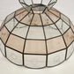 Tiffany Style Swag Lamp Shade Stained Slag Glass Multifaceted Leaded 15.5" Vtg
