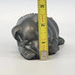 Pewter Sleeping Pig Oil Lamp Base Petites Choses Morton’s Steakhouse 7" USA Vtg