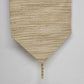 Table Runner Gold White Tradewinds Designer Collection Linen 13x72 Tapered Ends