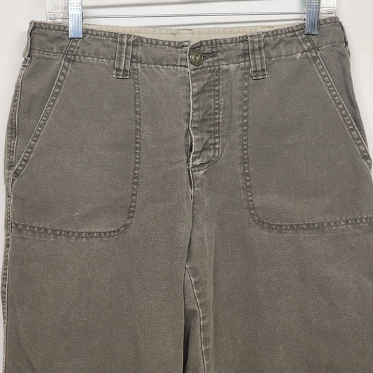 American Eagle Outfitters Women's Jeans 10 Straight Leg Olive Green Utility Soft