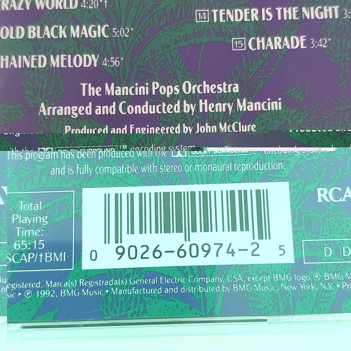 Henry Mancini As Time Goes By Classic Movie Love Songs RCA CD 1992 USA
