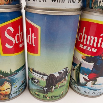 8 Schmidt Beer Can Pull Tab Empty Northwest American Wildlife Collectible Vtg