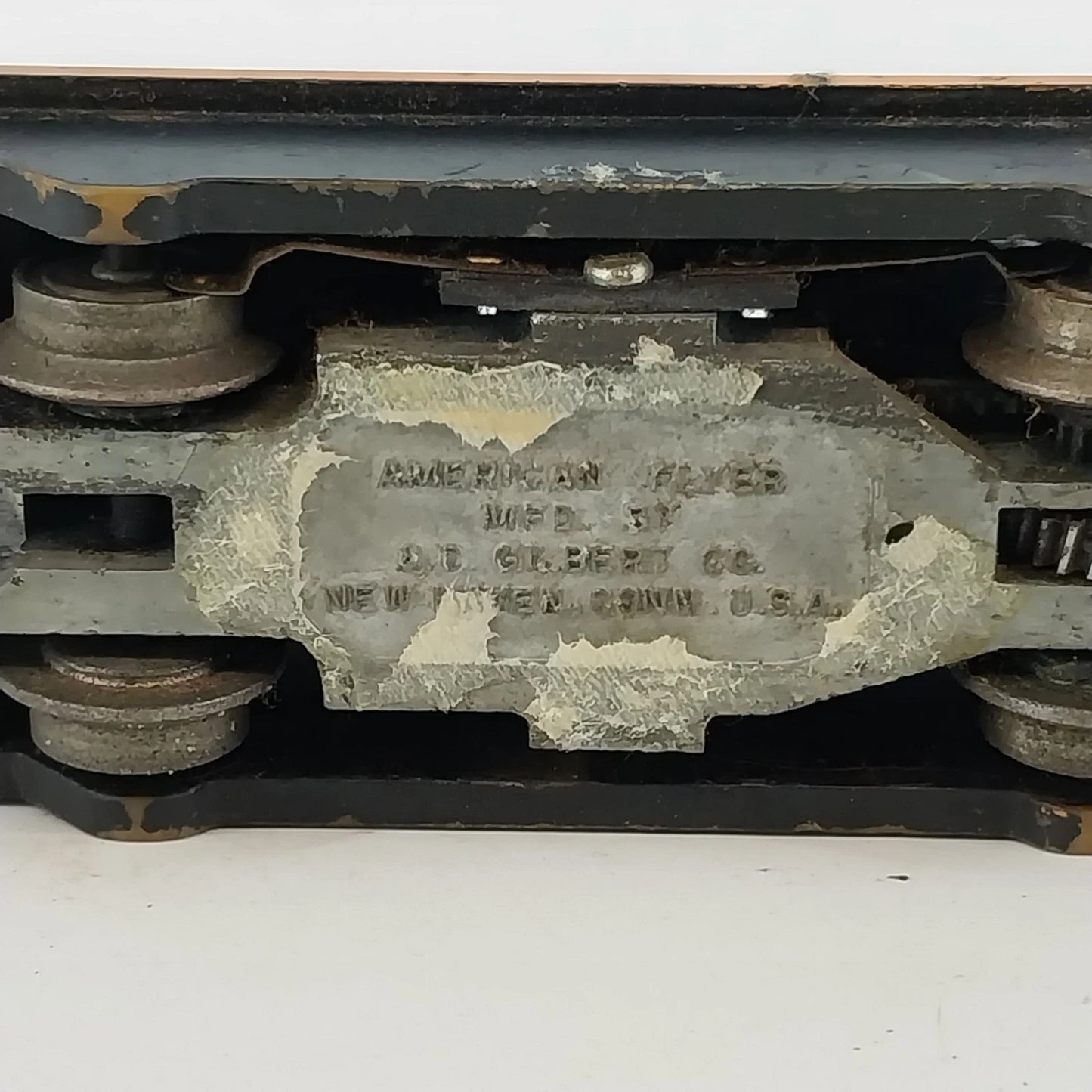 American Flyer Handcar/Railroad Accessory 740 S Gauge Orange A C Gilbert As Is