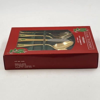 20 pc Flatware Set Hollyberry Classic Traditions Service for 4 New JC Penney NOS