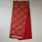 Holiday Decor Red Table Runner 14x72 Stamped Pattern Lined Sewn Edge Rectangular