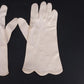 Women's White Formal Dress Gloves Eyelet Scalloped Cuffs Tea Length Vintage