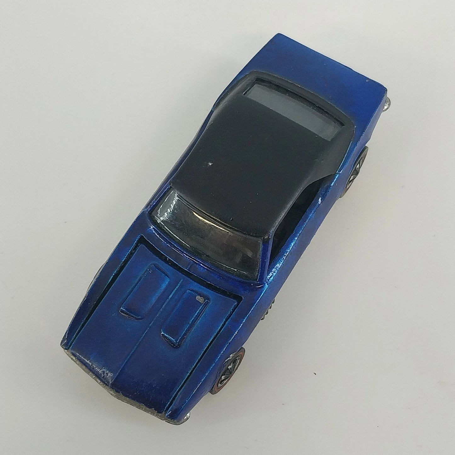 Hot Wheels Redline Custom Camaro Car Spectraflame Blue Black Interior USA 1968