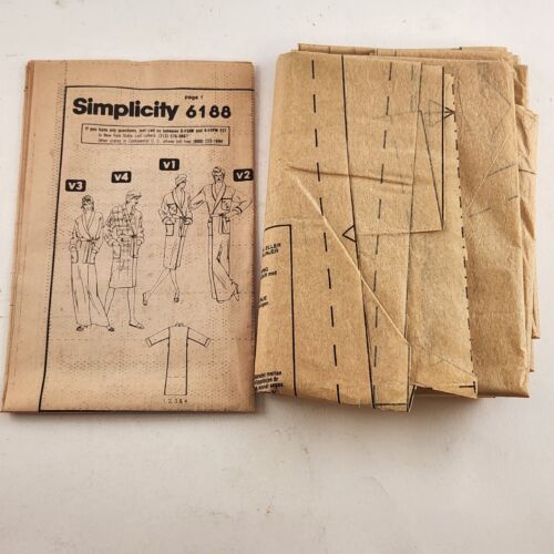 Simplicity 6188 Vintage Sewing Pattern Unisex Robe 2 Lengths Size 42-44" Bust