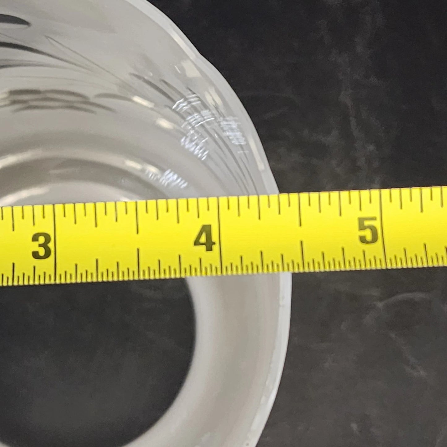 Frosted Etched Glass Lamp Shade 6.5" Cylinder w 3.25" Fitter Scalloped 4.5" Dia