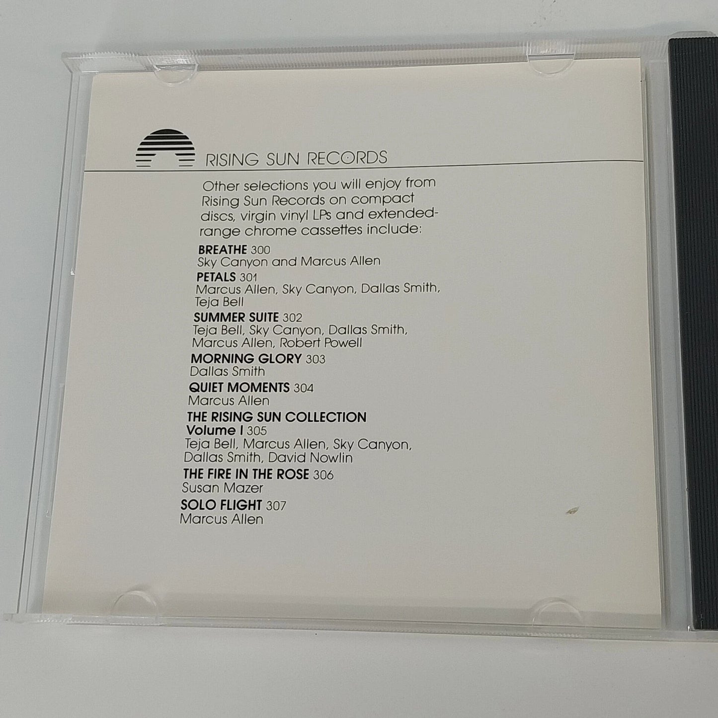 Marcus Allen Sky Canyon Dallas Smith Teja Bell Petals CD New Age USA