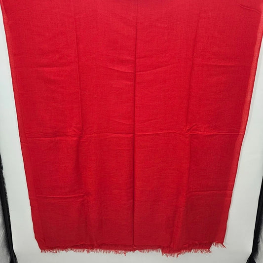 Oversized Red Woven Scarf Blanket Shawl Wide Pashmina Wrap Fringe 35"x88" Large