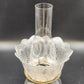 Antique Victorian Clear Pressed Glass Kerosene Oil Lamp Chimney Shade 14"