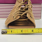 Bamboo LEROY-06 Lace Up Open Toe Booties Block Heel 8
