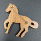 Solid Matte Brown Plastic Horse Brooch Pin Animal Motif Accessories 2.5" x 2.5"