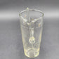 Etched Clear Glass Martini Pitcher 1 Qt w/ Stirrer Fused Handle 8"