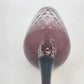 Empoli Purple Amethyst Art Glass Vase Diamond Optic MCM Italian Glass Vintage