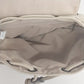 Beige Backpack Purse Faux Leather Bucket Bag Tassel Drawstring Flap Women's