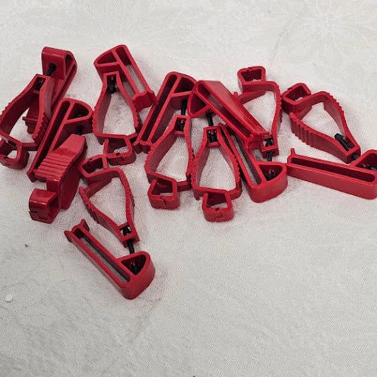 8 pc Glove Guard Utility Clips Belt Clip Breakaway Glove Holders WHOLESALE NOS