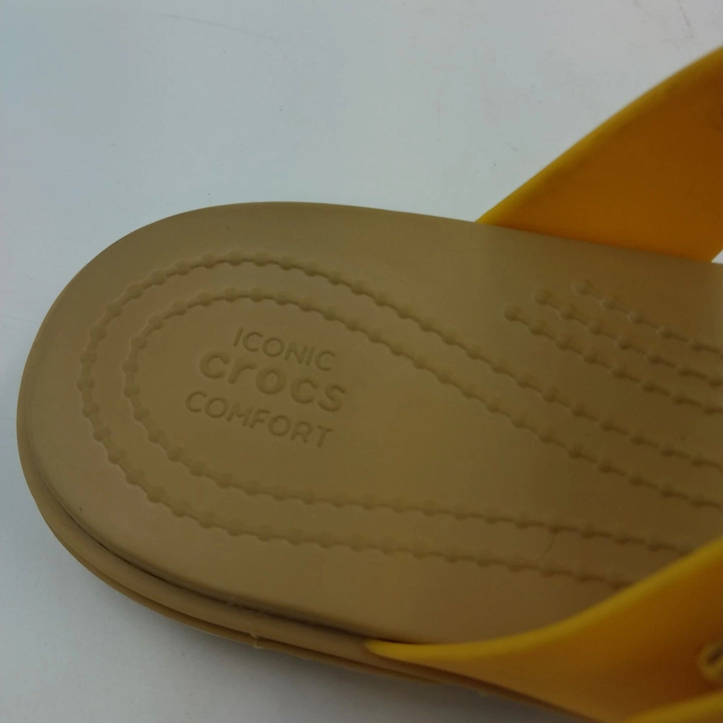 Crocs Tulum Women’s Yellow Strappy Buckle Sandals Iconic Comfort Size W7