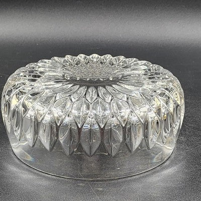 Heavy Serving Bowl Gorham Althea Cut Lead Crystal 7.5" Sunflower Diamond Pattern