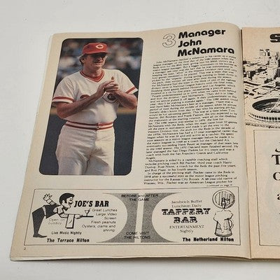 Cincinnati Reds 1981 Scorebook Tom Hume Top Fireman Cover MLB Baseball Complete